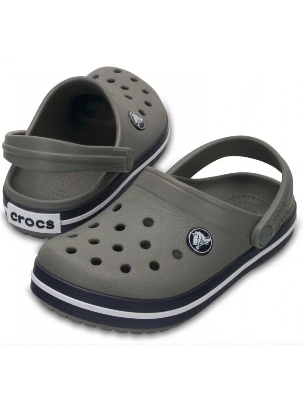 NWT CROCS Toddler Crocband Clog - Smoke / Navy - Size: C11